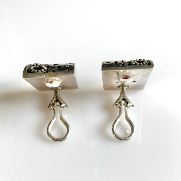 Lois Hill Silver Scroll Clip on Earrings - Picture 4 of 5